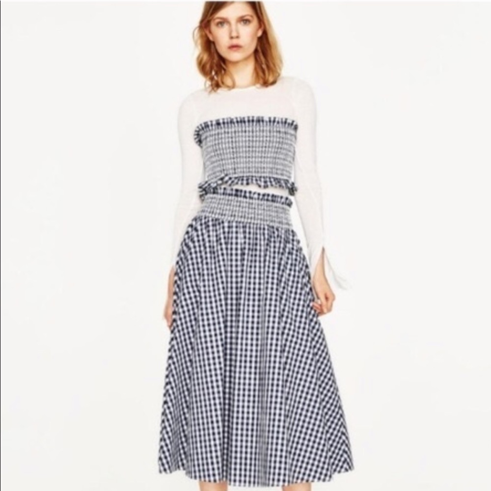 ZARA GINGHAM SKIRT